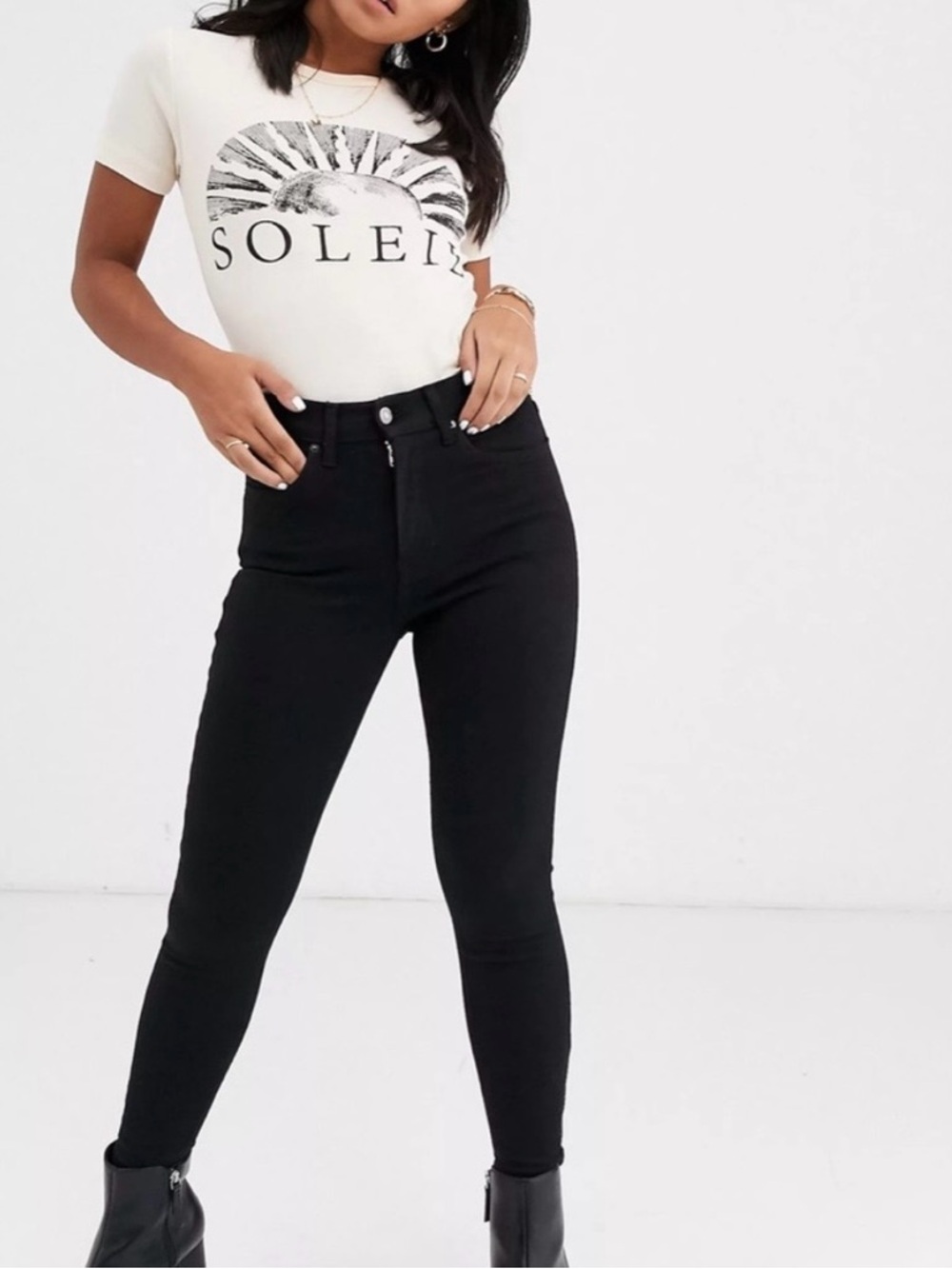 Topshop Jamie Jean Black High-Rise Skinny